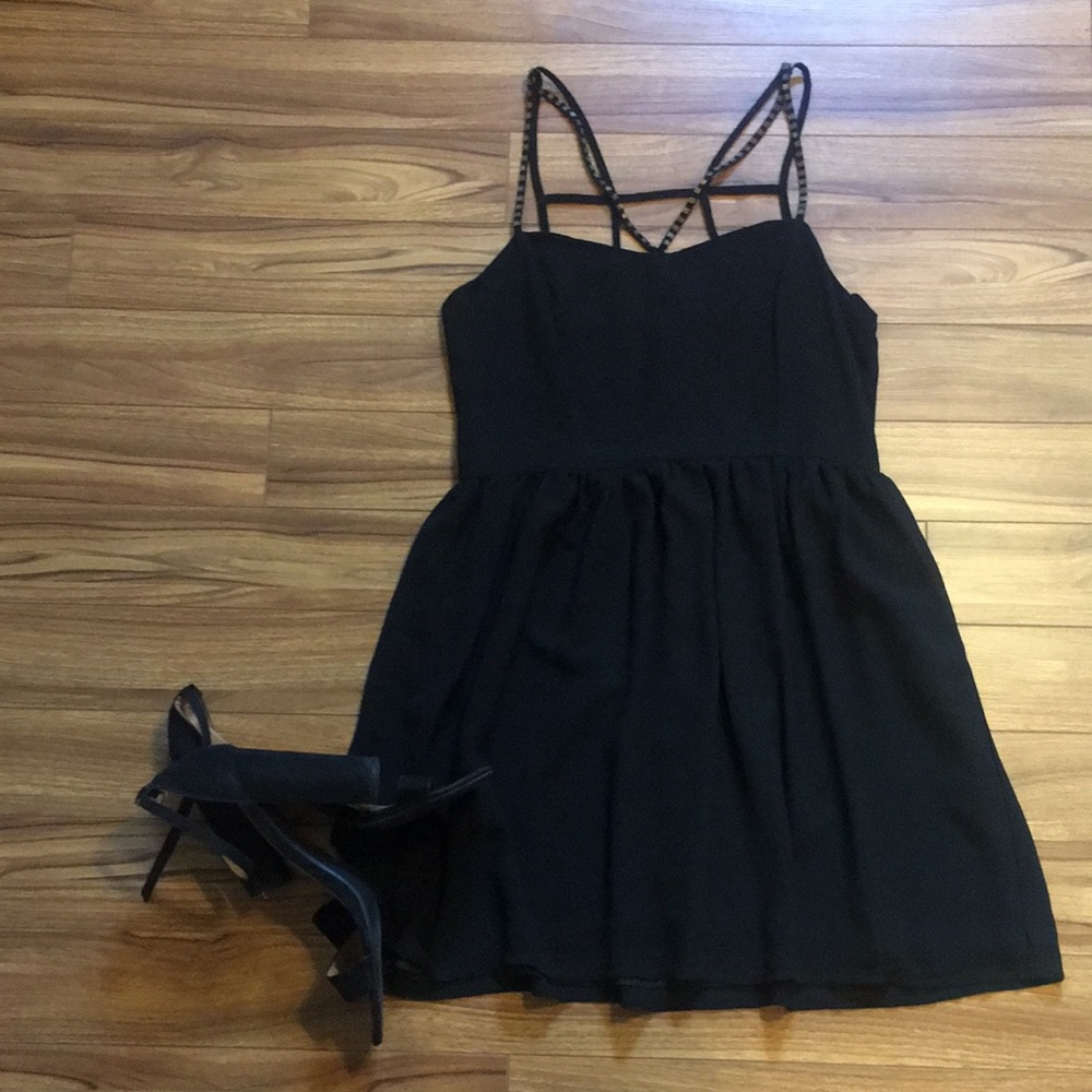 Strappy black dress